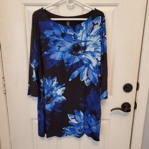 Style & Co.  Woman Exotic Oasis Floral Affair Top 2X